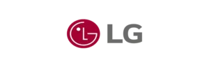 LG logo on a red and grey graphic, relevant to air conditioning in London.