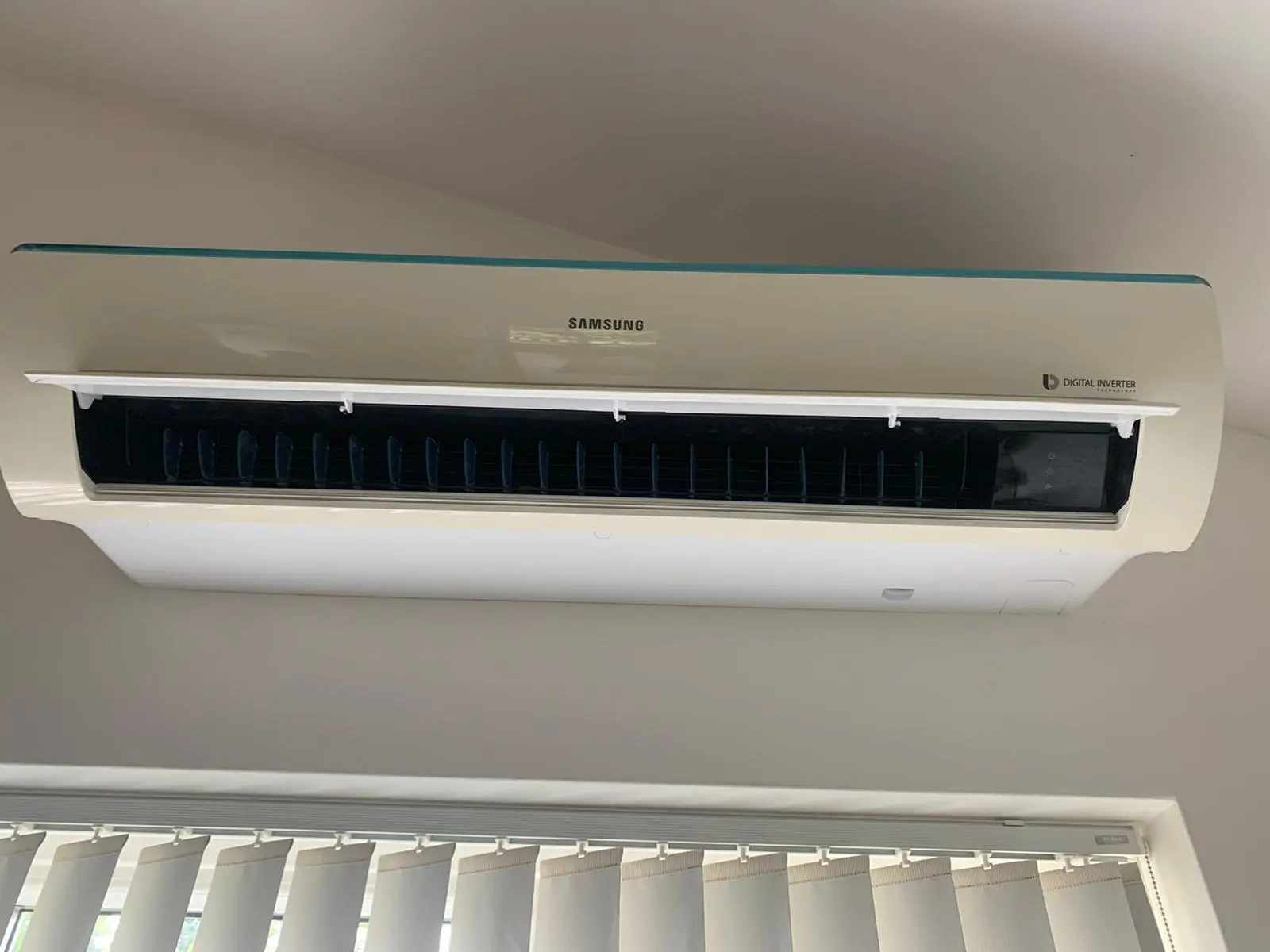Samsung digital inverter air conditioner mounted installed For a domestic client in Hammersmith London