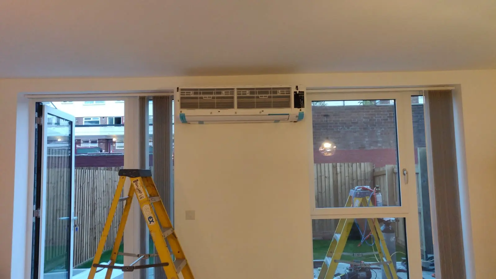 New air conditioner installation in a modern house in Camden London