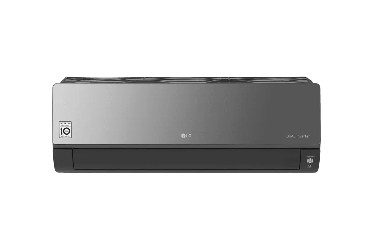 LG Dual Inverter air conditioner with 10-year warranty logo