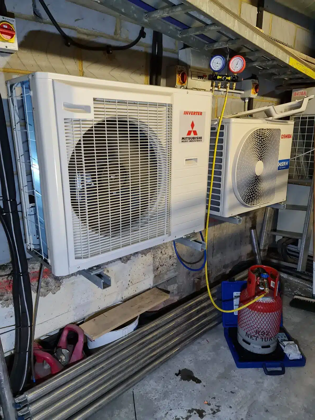 mitsubishi inverter air conditioning unit installation