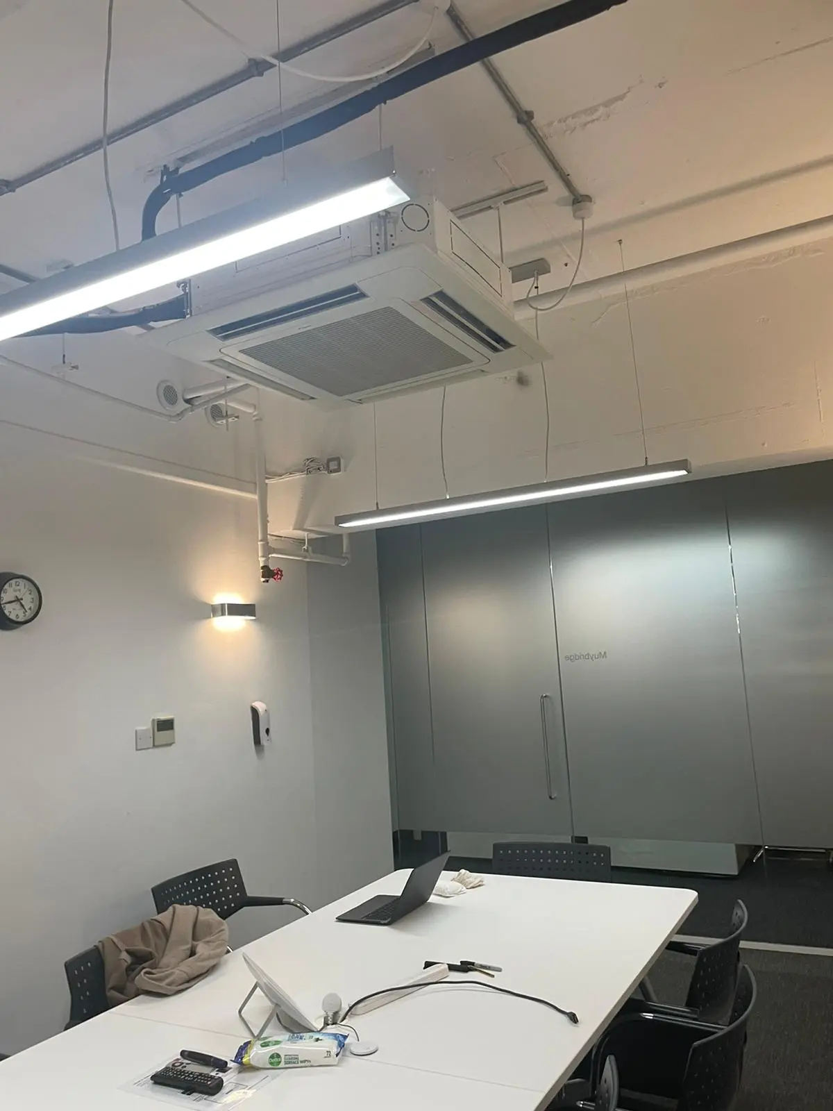 ceiling cassette installation for a class room in north west london
